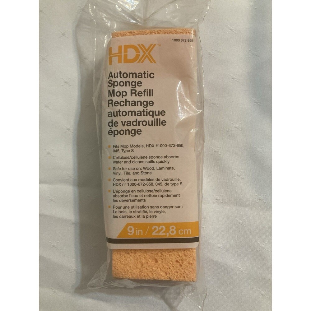 HDX 1000672858 Automatic Sponge Mop Refill Type S 9” NEW!